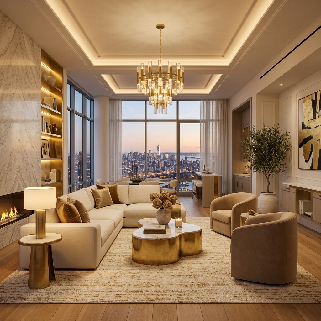 Flat Interior Living Room